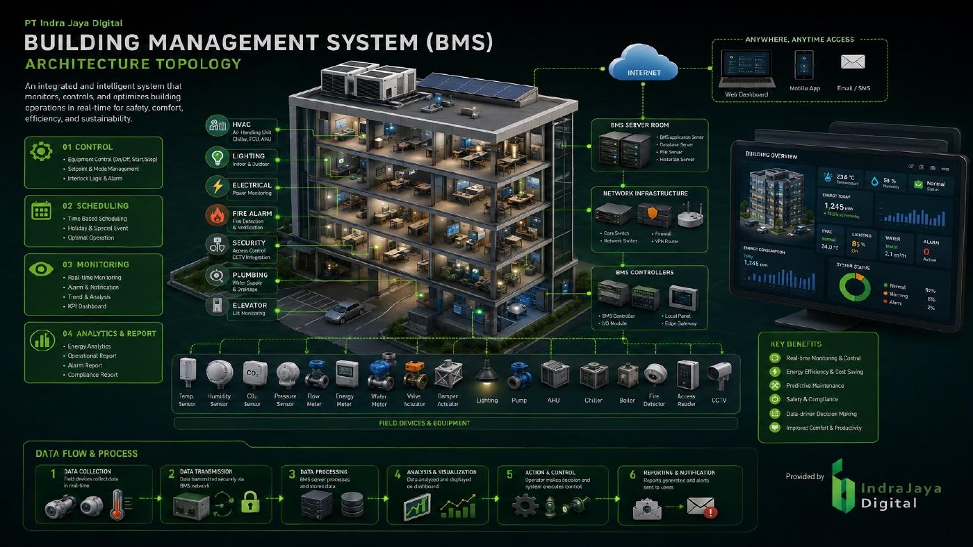 BMS architecture, control layers, network and field devices